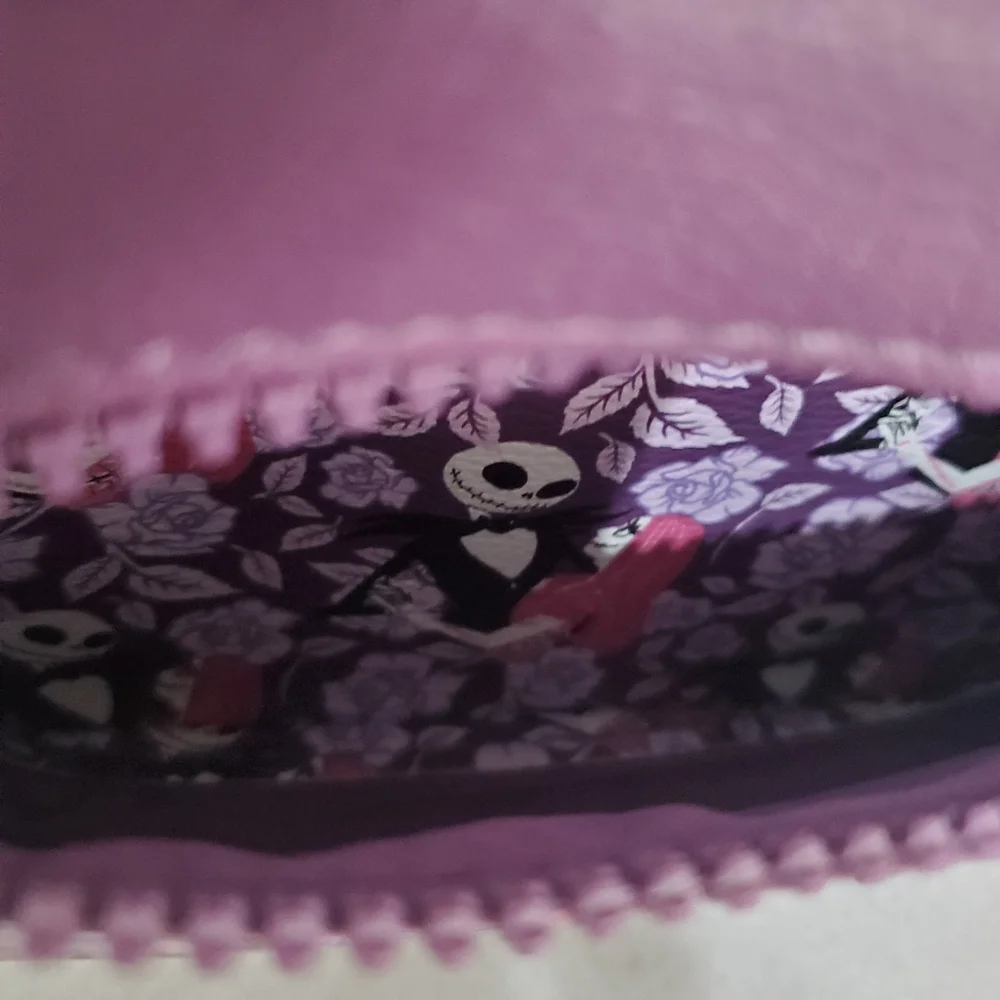 The Nightmare Before Christmas Jack And Sally Purple Rose Backpack NWT Unisex